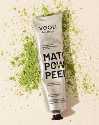 Enzimski piling s AHA 10%, PHA 10%, BHA Matcha power piling Veoli Botanica - 2
