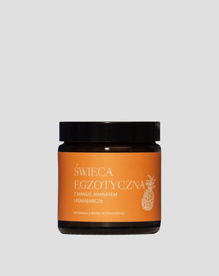 Egzotična ručno izrađena svijeća od uljane repice s mirisom manga, ananasa i naranče Mglife - 1
