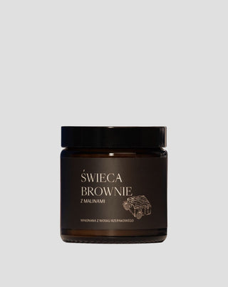 Veganska svijeća od uljane repice brownie s malinama 120 ml MGlife - 1