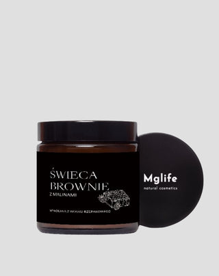 Veganska svijeća od uljane repice brownie s malinama 120 ml MGlife - 4