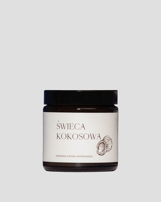 Veganska svijeća od uljane repice s pamučnim fitiljem s mirisom kokosa 120ml MGlife - 1