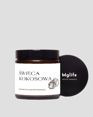 Veganska svijeća od uljane repice s pamučnim fitiljem s mirisom kokosa 120ml MGlife - 4