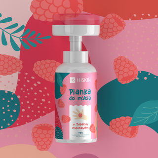 HiSkin pjena za pranje ruku i tijela za djecu s mirisom maline - 2