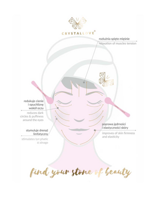 3D masažer za oči s ametistom i Crystallove krem aplikatorom - 4