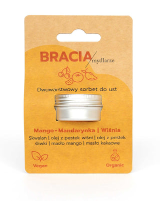 Voćni sorbet za suhe i ispucale usne, trešnja, mango i mandarina Bracia Mydlarze - 5