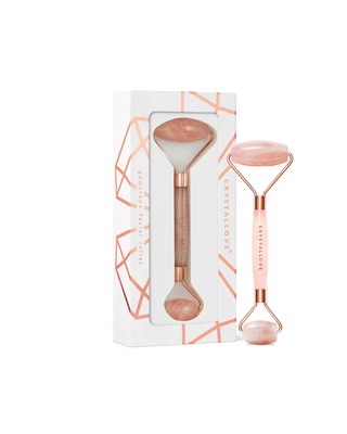 Rose quartz roller masažer za lice - Crystallove love stone - 1