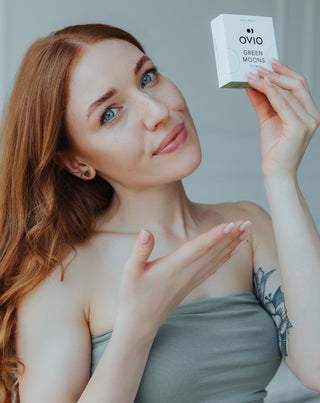 Zelene kontaktne leće sa srebrnim prugama green moons br. 3 Ovio - 2