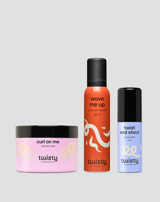 Set krema + pjena + booster za njegu i stiliziranje kovrčave i valovite kose Twisty - 1