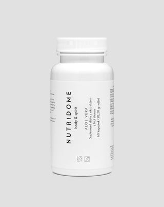 Aloes tabletki z ekstraktem z liści aloesu Aloe Vera 400 mg/dzień Nutridome 60 kapsułek_1 - 1