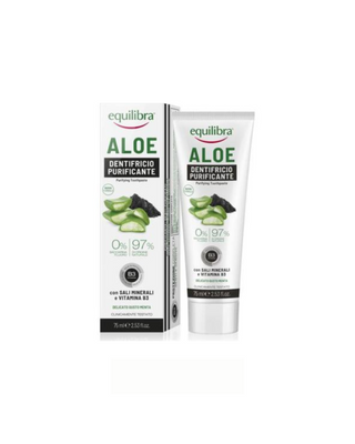 Gel za četkice za zube s aktivnim ugljenom iz ljuske kokosa i aloe Equilibra - 1