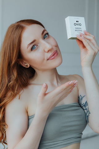 Zelene kontaktne leće sa srebrnim prugama green moons br. 3 Ovio - 2