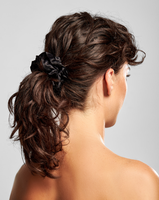 Set crnih svilenih gumica za kosu od 100 % prirodne svile Twisty 3 kom. - 2