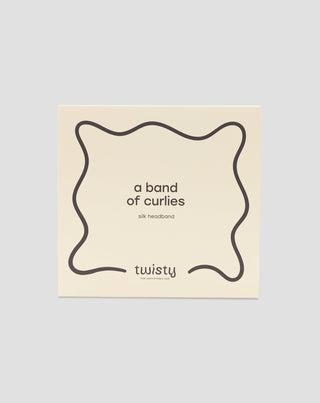 Svilena traka za kosu izrađena od 100% prirodne svile crvene Twisty - 3