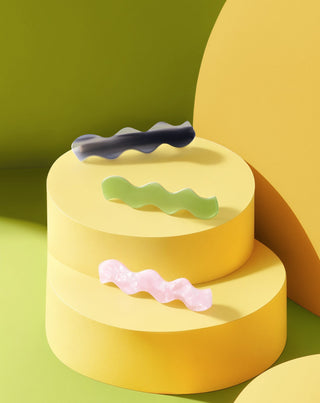 Set ukosnica za kosu - zelena, crna, ružičasta Twisty 3 kom. - 3