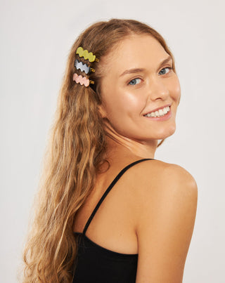 Set ukosnica za kosu - zelena, crna, ružičasta Twisty 3 kom. - 2