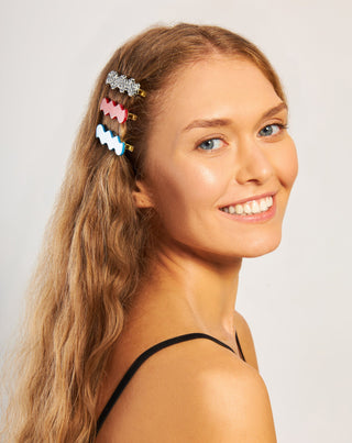 Set ukosnica za kosu - mramorna, plava, crvena Twisty 3 kom. - 2