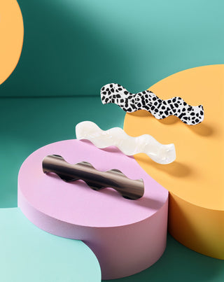 Set ukosnica za kosu - mramorna, biserna, crna Twisty 3 kom. - 2