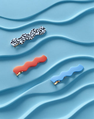 Set ukosnica za kosu - mramorna, plava, crvena Twisty 3 kom. - 3