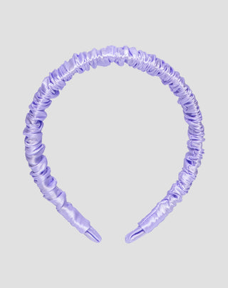 Svilena traka za kosu izrađena od 100% prirodne svilene lila Twisty - 1