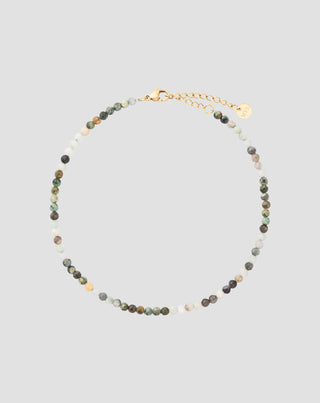 Zlatna narukvica od nehrđajućeg čelika s afričkim tirkizom i amazonitom Mys_4 - 1