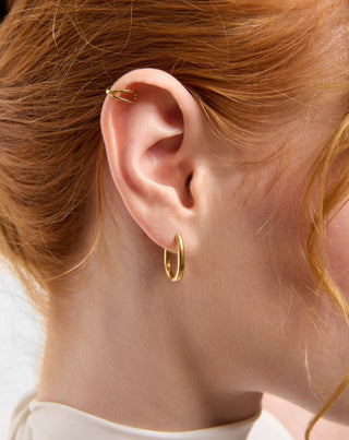 Set naušnica od nehrđajućeg čelika od ružičastog žada pozlaćene Mys_ - 3