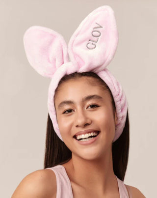 Traka za kosu koja olakšava njegu, u obliku zečjih ušiju Bunny Ears Pink Glov - 2
