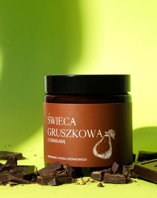 Svijeća od voska od uljane repice s mirisom prirodne kruške s čokoladom Mglife - 3