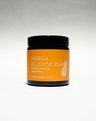 Egzotična ručno izrađena svijeća od uljane repice s mirisom manga, ananasa i naranče Mglife
