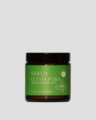 Svijeća s mirisom limunske trave i metvice Ljetna sezona Mglife