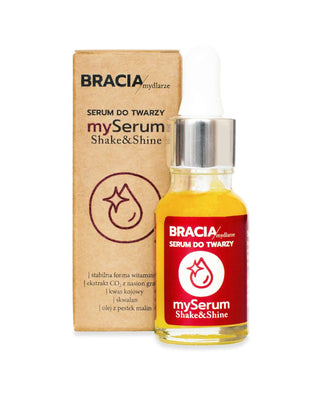 Serum za posvjetljivanje lica s vitaminom C i skvalanom Shake&Shine Bracia Mydlarze - 1