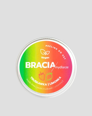 Piling za usne jagoda s limetom s vitaminom E hidratantno-izgladjujući Bracia Mydlarze - 1