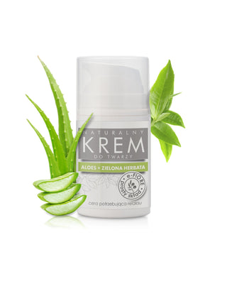 Prirodna krema za lice Aloe sa zelenim čajem umirujuće i opuštajuće E-Fiore - 1
