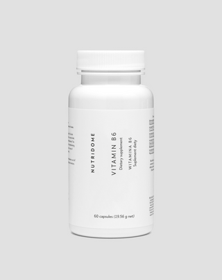 Vitamin B6 piridoksin 6 mg u kapsulama, živčani sustav i regulacija hormonalne aktivnosti 60 kom. Nutridome