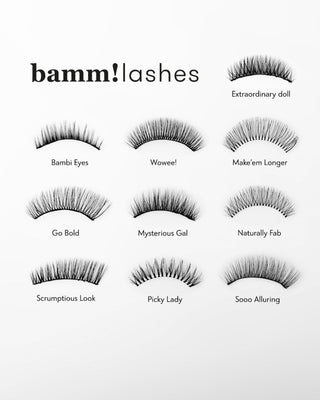 Umjetne trepavice na 2D traci za višekratnu upotrebu, lako se postavljaju Wowee! Bamm!Lashes - 3