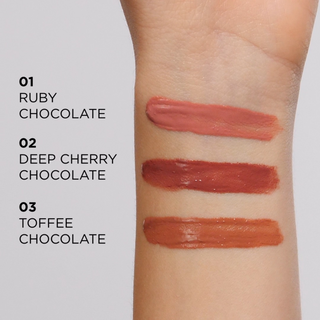 Tekući ruž za usne s efektom sjajnih usana 02 Deep Cherry Chocolate Choco Glamour Eveline - 2