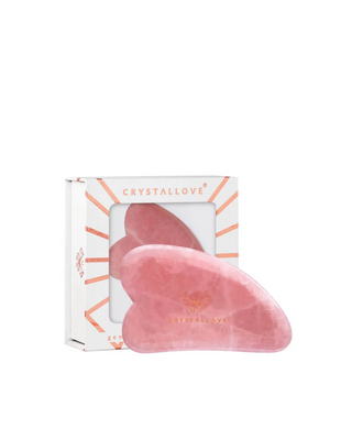 Rozenkvarc gua sha ploča za masažu lica - Crystallove kamen ljubavi - 1