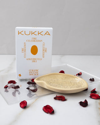 Kukka Palo Santo keramički ručno rađeni podmetač za čaše - 4
