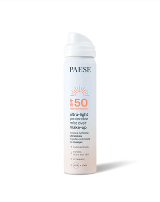Ultralaka zaštitna magla za šminku sa kremom za sunčanje SPF50 Paese - 2