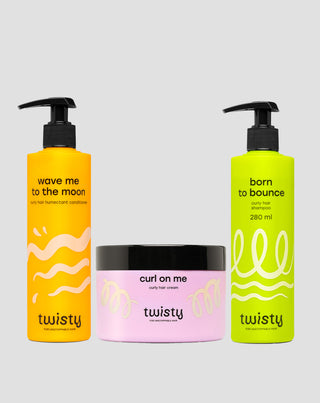 Set kozmetike za njegu i stiliziranje kovrčave i valovite kose Twisty - 1