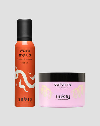 Set pjena + krema za kovrče za definiciju uvoja i stiliziranje kovrčave i valovite kose Twisty - 1